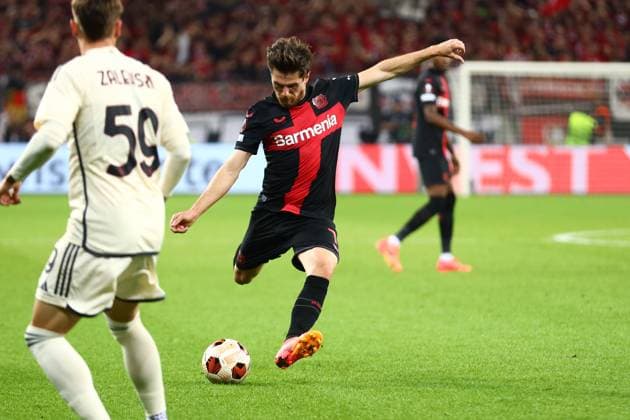 Bayer 04 Leverkusen vs. AS Roma, Fussball, Europa League, Halbfinale, Rueckspiel, 09.05.2024 Torchance fuer Jonas Hofmann (Bayer 04 Leverkusen) Leverkusen NRW Deutschland