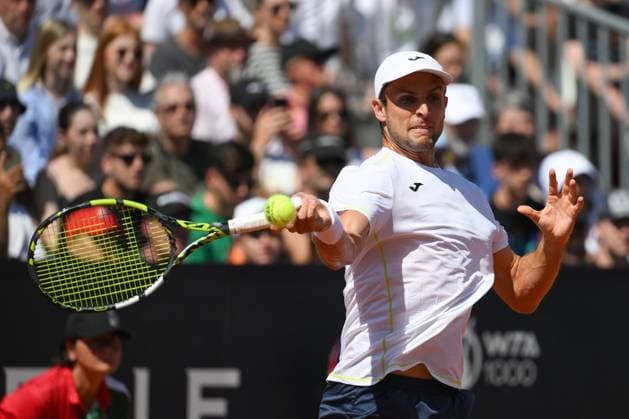 Aleksander Vukic during Alexander Zverev the match against at the Internazionali BNL d Italia 2024 tennis tournament at Foro Italico in Rome, Italy on May 10th, 2024. antoniettaxbaldassarre