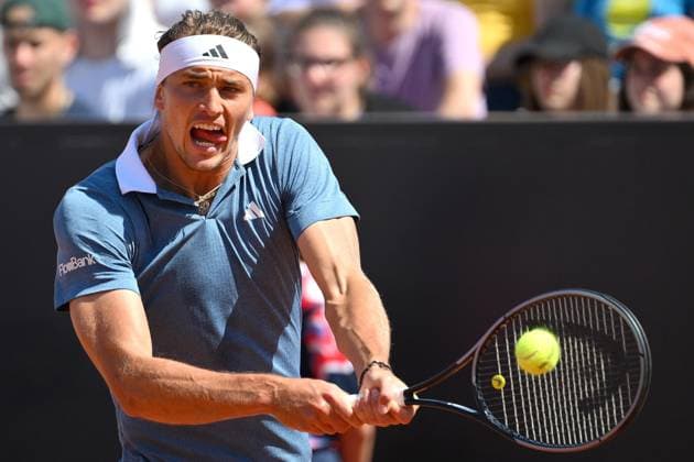 May 10, 2024, Rome: Alexander Zverev of Germany in action during his men s singles second round match against Aleksandar Vukic of Australia at the Italian Open tennis tournament in Rome, Italy, 10 May 2024. ANSA ETTORE FERRARI Italian Open tennis tournament  - ZUMAa110 20240510_zaf_a110_050 Copyright: xEttorexFerrarix