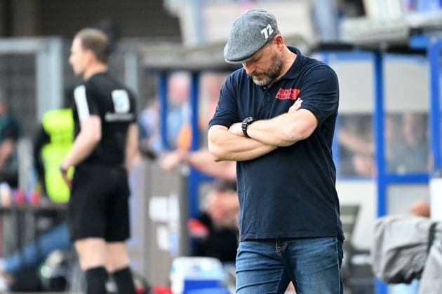 Paderborn, Home Deluxe Arena, 10.05.24, GER, Herren, 2.Bundesliga, Saison 2023-2024, SC Paderborn 07 - Hamburger SV Bild: Trainer Steffen BAUMGART (Hamburg) Only for editorial use! DFL regulations prohibit any use of photographs as image sequences and or quasi-video. NRW Deutschland