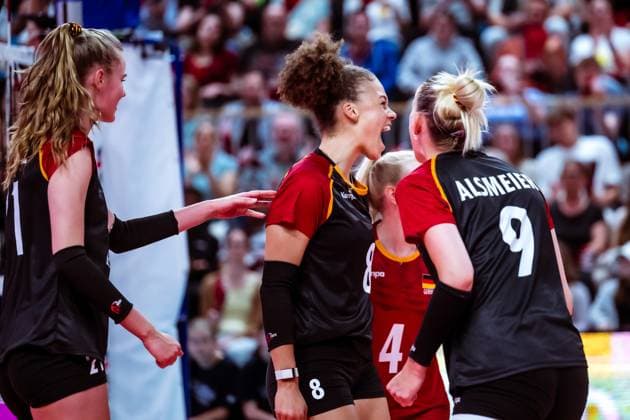DVV Länderspiel Deutschland - Rumänien, 10.05.2024 DVV Länderspiel Deutschland - Rumänien; 10.05.2024 Copyright: xBEAUTIFULxSPORTS NicolxMarschallx