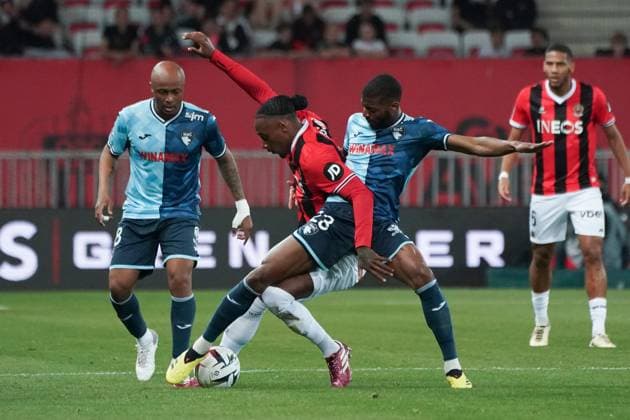 Pablo Rosario (OGC Nice) - JosuÃ Casimir (Le Havre AC) FOOTBALL : OGC Nice vs Le Havre - Ligue 1 Uber Eats - Nice - 10 05 2024 NorbertScanella Panoramic 