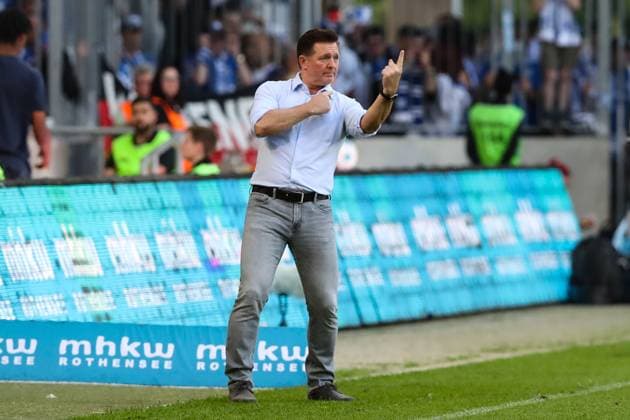 Trainer Christian Titz (1. FC Magdeburg) - 2. Fußball Bundesliga Saison 2023-2024 1. FC Magdeburg vs. SpVgg Greuther Fürth in der MDCC Arena in Magdeburg - Fußball,Mann,Männer,Deutschland,10.05.2024