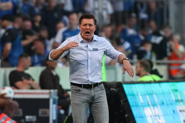 Trainer Christian Titz (1. FC Magdeburg) - 2. Fußball Bundesliga Saison 2023-2024 1. FC Magdeburg vs. SpVgg Greuther Fürth in der MDCC Arena in Magdeburg - Fußball,Mann,Männer,Deutschland,10.05.2024