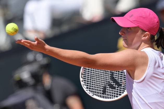Iga Swiatek (POL) during her match against Yulia Putintseva (KAZ) at the Italian Open tennis tournament in Rome, Thursday, May 11, 2024.(Alfredo Falcone LaPresse)  Copyright: xAlfredoxFalcone LaPressex