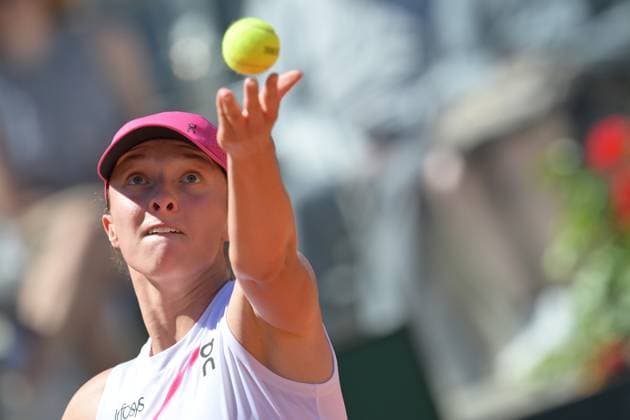 Iga Swiatek (POL) during her match against Yulia Putintseva (KAZ) at the Italian Open tennis tournament in Rome, Thursday, May 11, 2024.(Alfredo Falcone LaPresse)  Copyright: xAlfredoxFalcone LaPressex