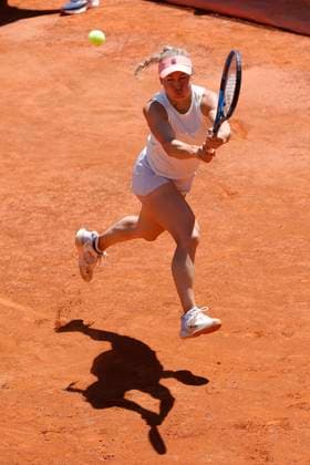 May 11, 2024, Rome, Lazio, Italy: Yulia Putintseva (KAZ) is playing during the round of 32 match against Ida Sviate (POL) on day six of the Internazionali BNL D Italia 2024 at Foro Italico on May 11, 2024 in Rome, Italy. Rome Italy - ZUMAl131 20240511_zsp_l131_026 Copyright: xCiroxDexLucax