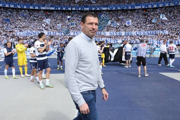 DEU, DFL, 2. FBL, Hertha BSC vs. 1.FC Kaiserslautern, 11.05.2024, Berliner Olympiastadion, Berlin, DEU, DFL, 2. FBL, Hertha BSC vs. 1.FC Kaiserslautern, im Bild Benjamin Weber (Sportdirektor, Hertha BSC Berlin) DFL - regulations prohibit any use of Photographs as image sequences and or quasi-video Foto: Juergen Engler nordphoto GmbH