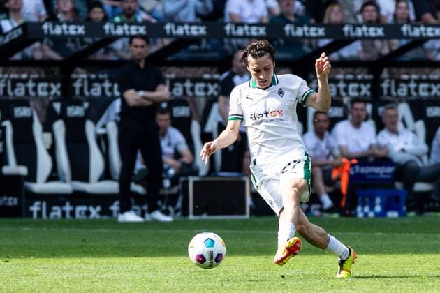 1.Fußball Bundesliga: Borussia Mönchengladbach - Eintracht Frankfurt; 11.05.2024 Rocco Reitz (Borussia Mönchengladbach, 27) 1.Fußball Bundesliga: Borussia Mönchengladbach - Eintracht Frankfurt; Borussia-Park, Mönchengladbach; 11.05.2024 DFL DFB REGULATIONS PROHIBIT ANY USE OF PHOTOGRAPHS AS IMAGE SEQUENCES AND OR QUASI-VIDEO Copyright: xBEAUTIFULxSPORTS Buriakovx