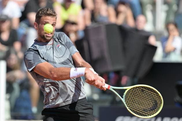Stefano Napolitano (ITA) during her match against Juncheng Shang (CHN) at the Italian Open tennis tournament in Rome, Thursday, May 11, 2024.(Alfredo Falcone LaPresse)  Copyright: xAlfredoxFalcone LaPressex