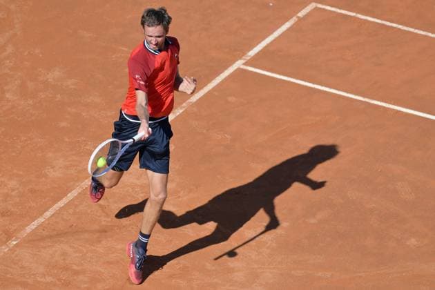 Daniil Medvedev (RUS)Jack Draper (GBR) during her match against Jack Draper (GBR) at the Italian Open tennis tournament in Rome, Thursday, May 11, 2024.(Alfredo Falcone LaPresse)  Copyright: xAlfredoxFalcone LaPressex