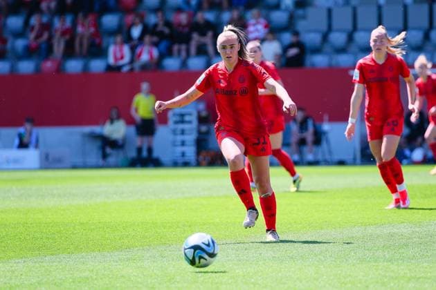 Georgia Stanway (31, FC Bayern München) beim Spiel FC Bayern München v 1.FC Nürnberg, Fußball, Google Pixel Frauen-Bundesliga 2023 2024, 21.Spieltag am 12.05.2024 in München, FC Bayern Campus. {