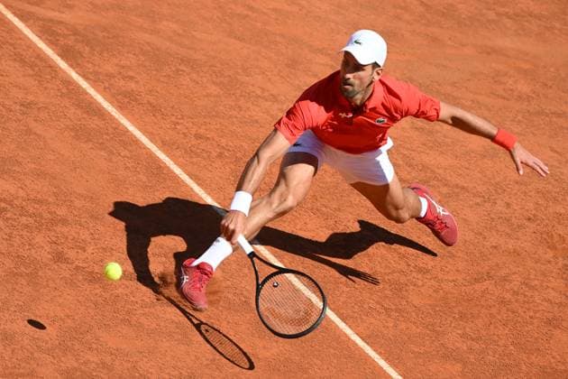 Novak Djokovic of Serbia during the match against Alejandro Tabilo of Chile at the Internazionali BNL d Italia 2024 tennis tournament at Foro Italico in Rome, Italy on May 12th, 2024. antoniettaxbaldassarre