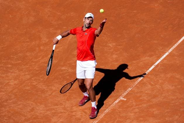 Internazionali BNL D Italia 2024 - Day Seven Novak Djokovic of Serbia in action against Alejandro Tabilo of Chile during the Men s Singles match on Day Seven of Internazionali BNL D Italia 2024 at Foro Italico on May 12, 2024 in Rome, Italy. Rome Foro Italico Lazio Italy Copyright: xGiuseppexMaffiax IBI_Day7_Djokovic-Tabilo_013