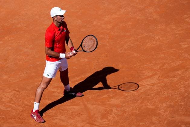 Internazionali BNL D Italia 2024 - Day Seven Novak Djokovic of Serbia looks on in his match against Alejandro Tabilo of Chile during the Men s Singles match on Day Seven of Internazionali BNL D Italia 2024 at Foro Italico on May 12, 2024 in Rome, Italy. Rome Foro Italico Lazio Italy Copyright: xGiuseppexMaffiax IBI_Day7_Djokovic-Tabilo_036