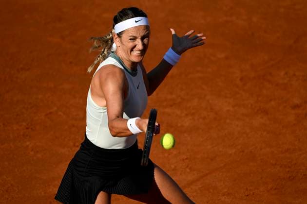 Victoria Azarenka of Belarus in action during the match against Mayar Sherif Ahmed Abdel-Aziz of Egypt at the Internazionali BNL d Italia 2024 tennis tournament at Foro Italico in Rome, Italy on May 12, 2024. antoniettaxbaldassarre