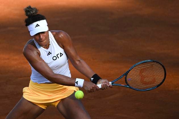 Mayar Sherif Ahmed Abdel-Aziz of Egypt in action during the match against Victoria Azarenka of Belarus at the Internazionali BNL d Italia 2024 tennis tournament at Foro Italico in Rome, Italy on May 12, 2024. antoniettaxbaldassarre