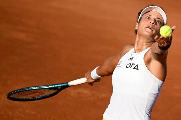 Mayar Sherif Ahmed Abdel-Aziz of Egypt in action during the match against Victoria Azarenka of Belarus at the Internazionali BNL d Italia 2024 tennis tournament at Foro Italico in Rome, Italy on May 12, 2024. antoniettaxbaldassarre
