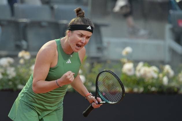Elina Svitolina (UKR) during her match against Anna Kalinskaya (RUS) at the Italian Open tennis tournament in Rome, Sunday, May 12, 2024.(Alfredo Falcone LaPresse)  Copyright: xAlfredoxFalcone LaPressex