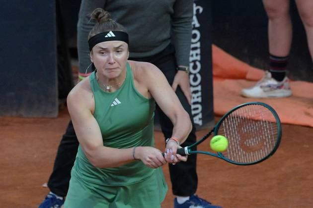 International Tennis match - Internazionali BNL d Italia Elina Svitolina (UKR) during the third round against Anna Kalinskaya (RUS) of the WTA, Tennis Damen Master 1000 Internazionali BNL D Italia tournament at Foro Italico on May 12, 2024 Fabrizio Corradetti LiveMedia Rome Italy  Copyright: xIPAxSport ABACAx