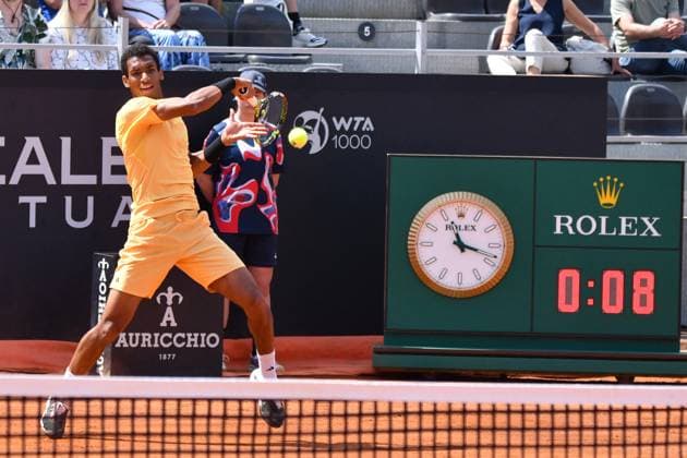 International Tennis match - Internazionali BNL d Italia Internazionali di Tennis Roma 2024 Terzo turno 13 Maggio 2024 Nella foto: Felix Auger-Aliassime Rome Italy  Copyright: xIPAxSport ABACAx