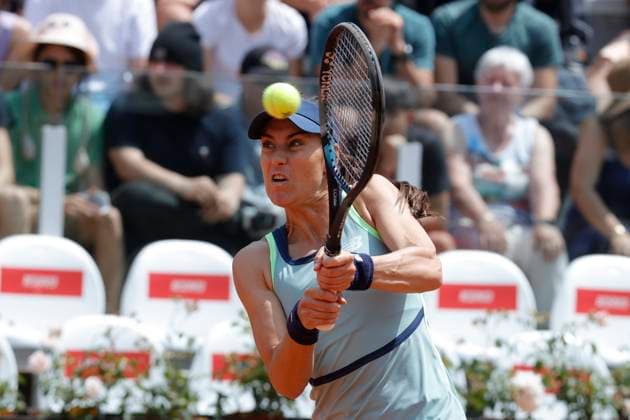 May 13, 2024, Rome, Lazio, Italy: Madison Keys (USA) is playing the round of 16 match against Sorana Cirstea (ROU) on day eight of the Internazionali BNL D Italia 2024 at Foro Italico on May 13., 2024 in Rome, Italy. Rome Italy - ZUMAl131 20240513_zsp_l131_020 Copyright: xCiroxDexLucax
