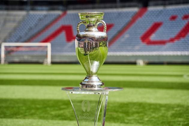 Munich, Bavaria, Germany - May 13, 2024: Henri Delaunay Cup of UEFA EURO, EM, Europameisterschaft,Fussball 2024 at the Allianz Arena in Munich