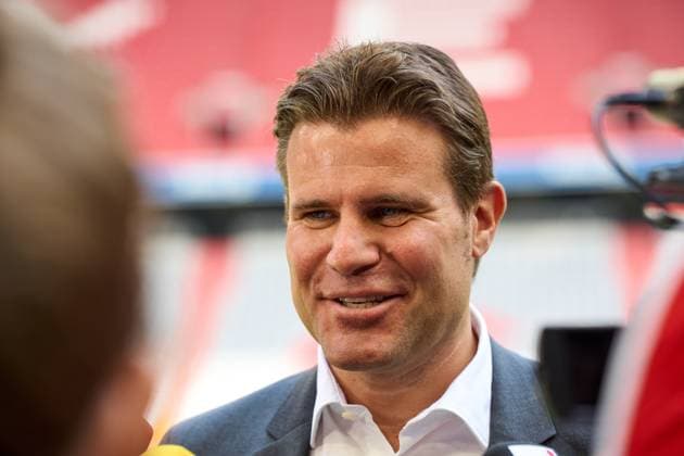 Munich, Bavaria, Germany - May 13, 2024: Felix Brych FIFA referee during an interview at the Allianz Arena in Munich