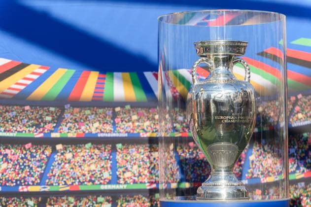 The European Championship, EM, Europameisterschaft tropy on display during UEFA EURO, EM, Europameisterschaft,Fussball 24 Trophy Tour at Bellevue di Monaco, Munich, Germany. (Sven Beyrich SPP)  Copyright: xSvenxBeyrich SPPx spp-en-SvBe-20240513-D4S_9927