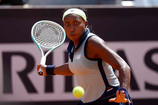 Coco Gauff (USA) in action, Tennis WTA, Tennis Damen Internazionali BNL d Italia - Round of 32, Gauff vs Badosa , Foro Italico, May 13, 2024, Rome, Italy.