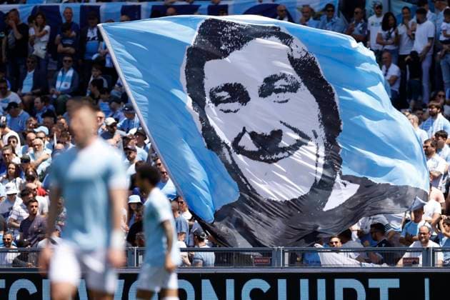 . Supporters of SS Lazio, Serie A Tim, SS Lazio vs Empoli FC, Olimpico Stadium, May 12, 2024, Rome, Italy.