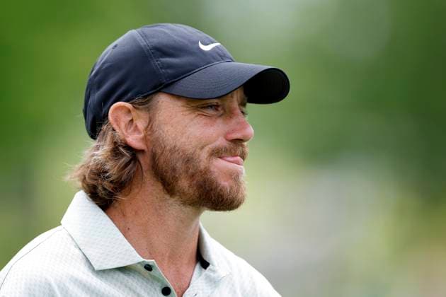 LOUISVILLE, KY - MAY 13: Tommy Fleetwood (ENG) looks on during a practice round prior to the 2024 PGA, Golf Herren Championship on May 13, 2024, at Valhalla Golf Club in Louisville, Kentucky. (Photo by Joe Robbins Icon Sportswire) GOLF: MAY 13 PGA Championship - Practice Round EDITORIAL USE ONLY Icon573240513043