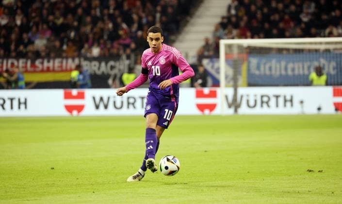 26.03.24 Deutschland - Niederlande Deutschland, Frankfurt, 26.03.2024, Fussball, FIFA, Freundschaftsspiel, DFB Deutschland - Niederlande: Jamal Musiala (Deutschland).