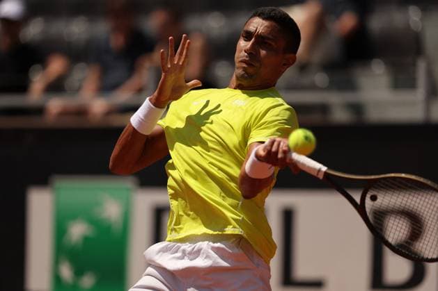 International Tennis match - Internazionali BNL d Italia Rome, Italy 14.05.2024: ZHIZHEN ZHANG (CHN) VS THIAGO MONTEIRO (BRA) during Internazionali BNL 2024 Men s ATP, Tennis Herren 1000 Open tennis tournament in Rome at Grand Stand Arena . Rome Italy  Copyright: xIPAxSport ABACAx