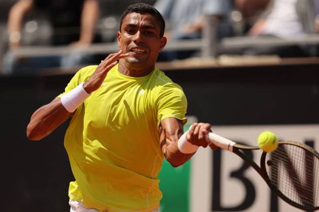 Rome, Italy 14.05.2024: ZHIZHEN ZHANG (CHN) VS THIAGO MONTEIRO (BRA) during Internazionali BNL 2024 Men s ATP, Tennis Herren 1000 Open tennis tournament in Rome at Grand Stand Arena .  Copyright: xMarcoxIacobucci IPAxSportx xipa-x xx IPA_46047119 IPA_Agency_IPA46047119