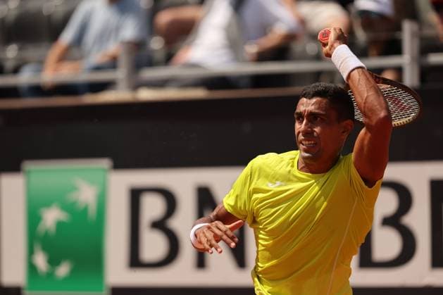 Rome, Italy 14.05.2024: ZHIZHEN ZHANG (CHN) VS THIAGO MONTEIRO (BRA) during Internazionali BNL 2024 Men s ATP, Tennis Herren 1000 Open tennis tournament in Rome at Grand Stand Arena .  Copyright: xMarcoxIacobucci IPAxSportx xipa-x xx IPA_46047130 IPA_Agency_IPA46047130