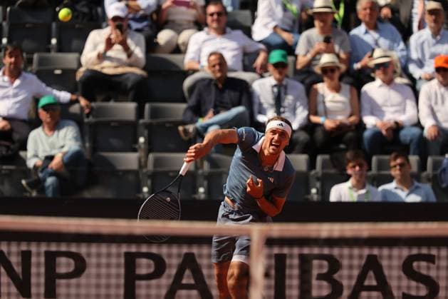 Tennis: ATP, Tennis Herren 1000 Internazionali di Tennis in Rome at Foro Italico. (USA) Rome, Italy 14.05.2024: Alexander ZVEREV (GER) VS Nuno Borges (POR) during Internazionali BNL 2024 Men s ATP 1000 Open tennis tournament in Rome at CENTRE COURT. Rome foro italico italy italy Copyright: xmarcoxiacobucci
