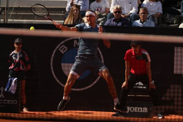Tennis: ATP, Tennis Herren 1000 Internazionali di Tennis in Rome at Foro Italico. (USA) Rome, Italy 14.05.2024: Alexander ZVEREV (GER) VS Nuno Borges (POR) during Internazionali BNL 2024 Men s ATP 1000 Open tennis tournament in Rome at CENTRE COURT. Rome foro italico italy italy Copyright: xmarcoxiacobucci