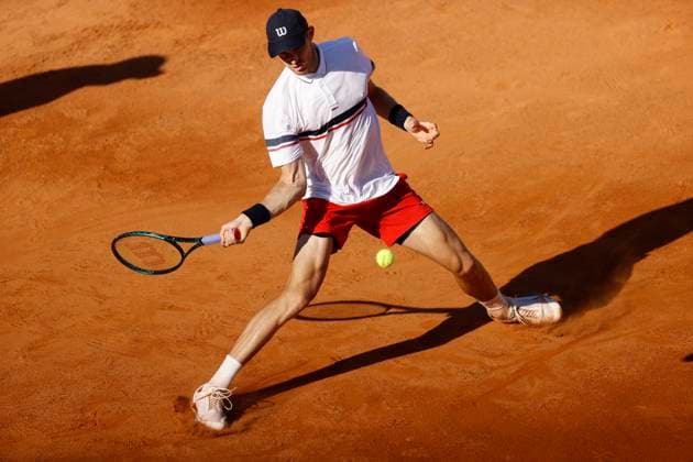 Tenis, Nicolas Jarry vs Alexandre Muller Abierto de Roma 2024. El tenista chileno Nicolas Jarry regresa la bola a Alexandre Muller de Francia durante el partido en el foro italico. Roma, Italia. 14 05 2024 Matteo Ciambelli Photosport Tennis, Nicolas Jarry vs Alexandre Muller 2024 Rome Open tournament. Chile™s tennis player Nicolas Jarry return the ball to Alexandre Muller of France during the match of the Rome Open Tennis tournament in Rome, Italy. 14 05 2024 Matteo Ciambelli Photosport Nicolas Jarry vs Alexandre Muller, Abierto de Roma 2024 