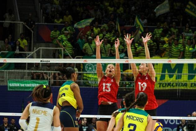 Brasil x Canadá Pela Liga das Nações no RJ RIO DE JANEIRO, RJ - 14.05.2024: BRASIL X CANADÁ PELA LIGA DAS NAÇÕES NO RJ - The Brazilian Women& 39;s Volleyball team faces the Canadian team, this Tuesday (14) at the Maracanãzinho gym in Rio de Janeiro, in the debut match in the Volleyball Nations League. (Photo: Lorando Labbe Fotoarena) x2537991x  LorandoxLabbe