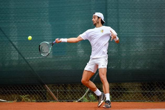 Italy, Turin 14 05 2024 Sporting Press Club (Turin). Challenger 175 Piemonte Open Intesa Sanpaolo Tournament Qualifications Lorenzo Musetti of Italy during the Challenger 175 Piemonte Open Intesa Sanpaolo Tournament  Copyright: xTonelloxAbozzi IPAxSportx xipa-ax xx IPA_46082232 IPA_Agency_IPA46082232