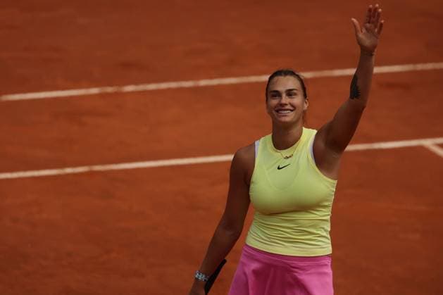Rome, Italy 15.05.2024: Aryna Sabalenka VS Jelena Ostapenko (LAT) during Internazionali BNL 2024 women s WTA1000 Open tennis tournament in Rome at Grand Stand Arena .  Copyright: xMarcoxIacobucci IPAxSportx xipa-x xx IPA_46093635 IPA_Agency_IPA46093635