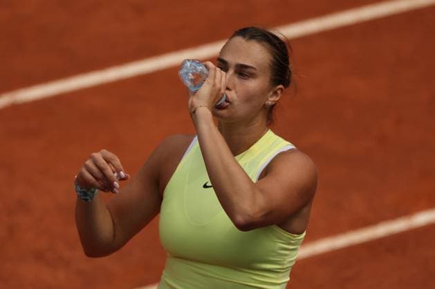 International Tennis match - Internazionali BNL d Italia Rome, Italy 15.05.2024: Aryna Sabalenka VS Jelena Ostapenko (LAT) during Internazionali BNL 2024 women s WTA1000 Open tennis tournament in Rome at Grand Stand Arena . Rome Italy  Copyright: xIPAxSport ABACAx