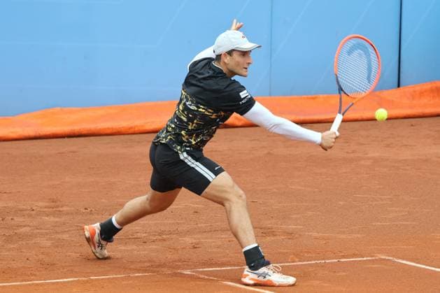 International Tennis match - 2024 Piemonte Open Intesa San Paolo Francesco Passaro (Italy) during the match againts Daniel Elahi Galan (Colombia) during 2024 Piemonte Open Intesa San Paolo, International Tennis match in Turin, Italy, May 15 2024 Turin Italy  Copyright: xIPAxSport ABACAx
