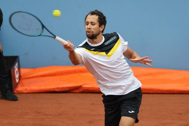 International Tennis match - 2024 Piemonte Open Intesa San Paolo Daniel Elahi Galan (Colombia) during the match againts Francesco Passaro (Italy) during 2024 Piemonte Open Intesa San Paolo, International Tennis match in Turin, Italy, May 15 2024 Turin Italy  Copyright: xIPAxSport ABACAx