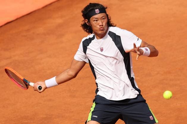 Rome, Italy 15.05.2024 : Alejandro TABILO (CHI) vs Zhizhen ZHANG (CHN) during Internazionali BNL 2024 menÃ¢& x80;& x99;s ATP, Tennis Herren 1000 Open tennis tournament in Rome at Grand Stand Arena .  Copyright: xMarcoxIacobucci IPAxSportx xipa-x xx IPA_46096471 IPA_Agency_IPA46096471