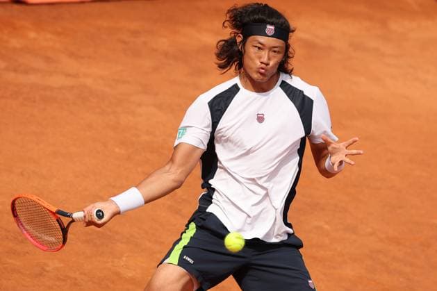 Rome, Italy 15.05.2024 : Alejandro TABILO (CHI) vs Zhizhen ZHANG (CHN) during Internazionali BNL 2024 menÃ¢& x80;& x99;s ATP, Tennis Herren 1000 Open tennis tournament in Rome at Grand Stand Arena .  Copyright: xMarcoxIacobucci IPAxSportx xipa-x xx IPA_46096476 IPA_Agency_IPA46096476