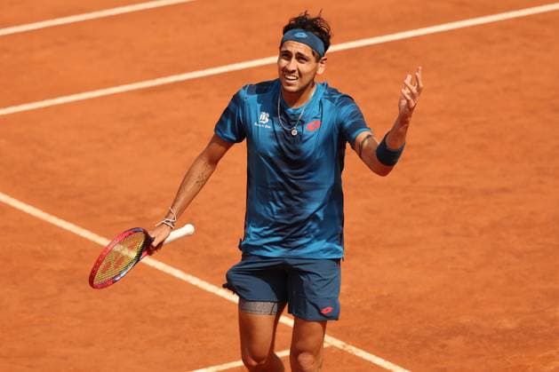 Rome, Italy 15.05.2024 : Alejandro TABILO (CHI) vs Zhizhen ZHANG (CHN) during Internazionali BNL 2024 menÃ¢& x80;& x99;s ATP, Tennis Herren 1000 Open tennis tournament in Rome at Grand Stand Arena .  Copyright: xMarcoxIacobucci IPAxSportx xipa-x xx IPA_46096503 IPA_Agency_IPA46096503