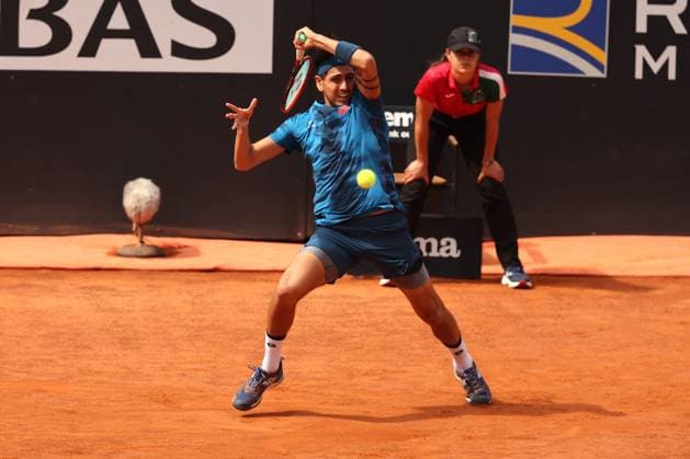 International Tennis match - Internazionali BNL d Italia Rome, Italy 15.05.2024 : Alejandro TABILO (CHI) vs Zhizhen ZHANG (CHN) during Internazionali BNL 2024 menÃ¢& x80;& x99;s ATP, Tennis Herren 1000 Open tennis tournament in Rome at Grand Stand Arena . Rome Italy  Copyright: xIPAxSport ABACAx