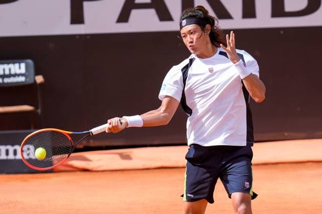 Internazionali BNL D Italia 2024 - Day Ten Zhizhen Zhang in action during the Men™s Singles quarter-final match between Alejandro Tabilo and Zhizhen Zhang on Day Ten of Internazionali BNL D Italia 2024 at Foro Italico on May 15, 2024 in Rome, Italy. Rome Foro Italico Lazio Italy Copyright: xGiuseppexMaffiax DayTen-Tabilo-Zhang_150524_DSC5078
